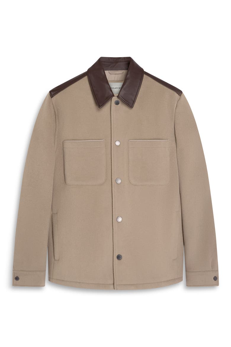 Wool & Cashmere Hybrid Shirt Jacket, Alternate, color, TAUPE