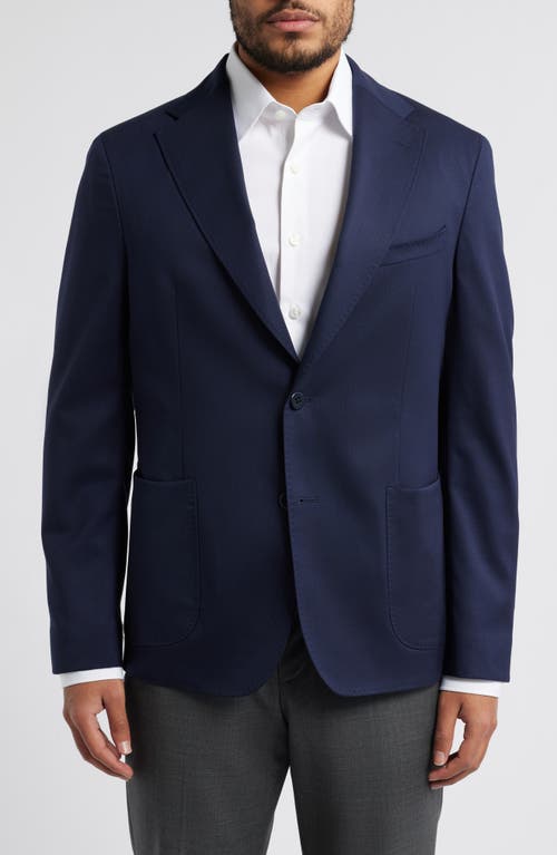Zanella Samuel Solid Stretch Wool Sport Coat in Navy 