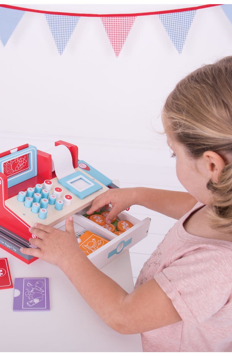 Bigjigs Toys Shop Till with Scanner, Alternate, color, Multicoloured