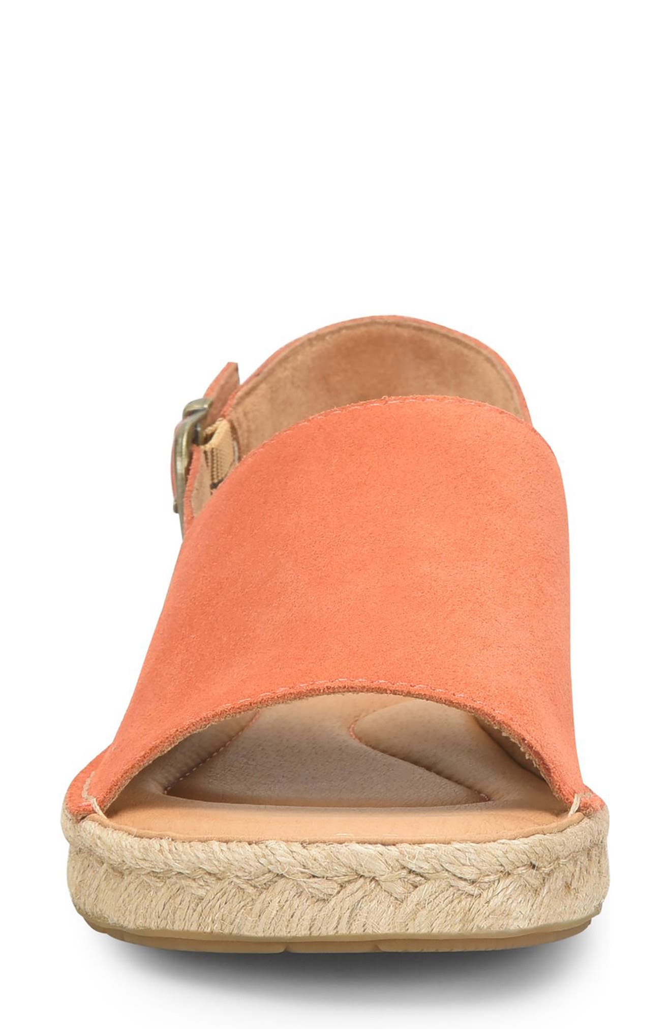 Akela Slingback Espadrille Sandal, Alternate, color, ORANGE SUEDE