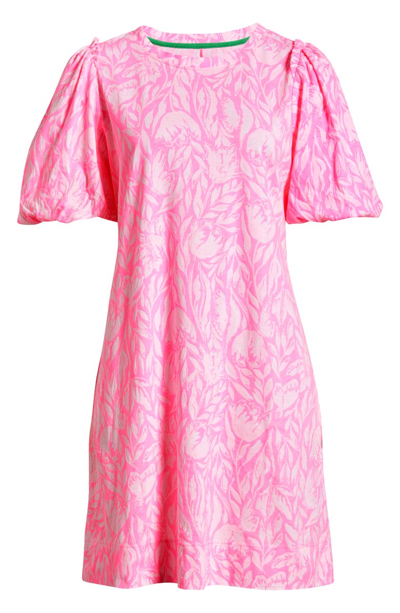 Lilly Pulitzer<sup>®</sup> Mercer Puff Sleeve Cotton T-Shirt Dress, Alternate, color, Rousseau