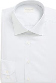 Jack Victor Dream Grey Cotton Stretch Twill Dress Shirt