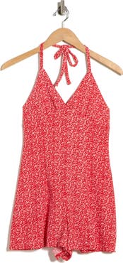 Madden Girl Floral Halter Romper