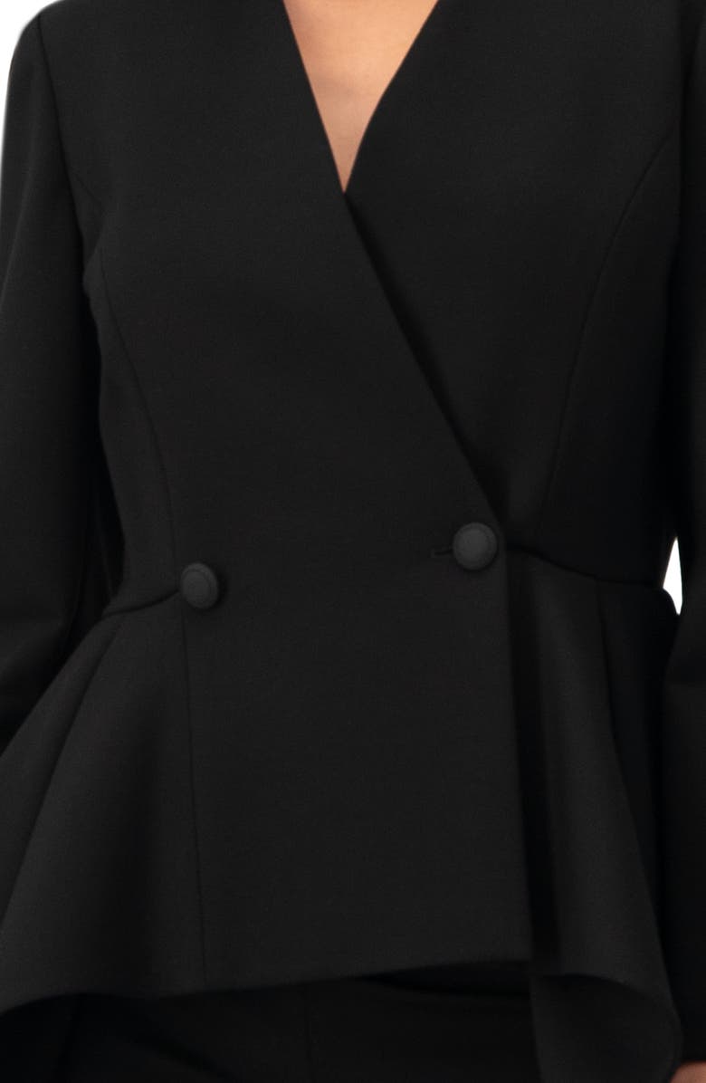 IVONNE Peplum Blazer, Alternate, color, Black