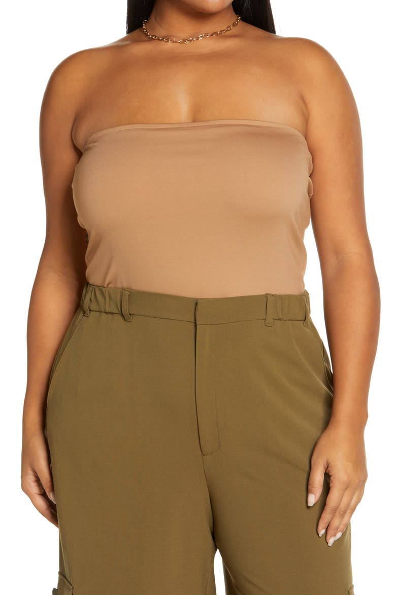Jersey Tube Top, Main, color, TAN SMOKE