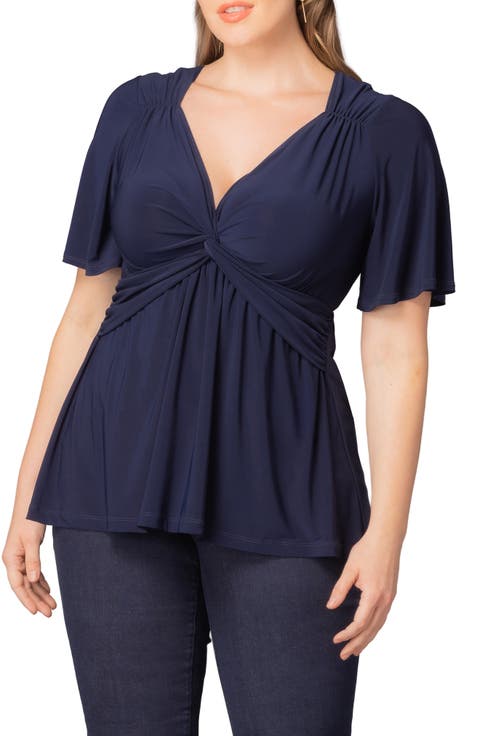 Abby Twist Front Top (Plus Size)