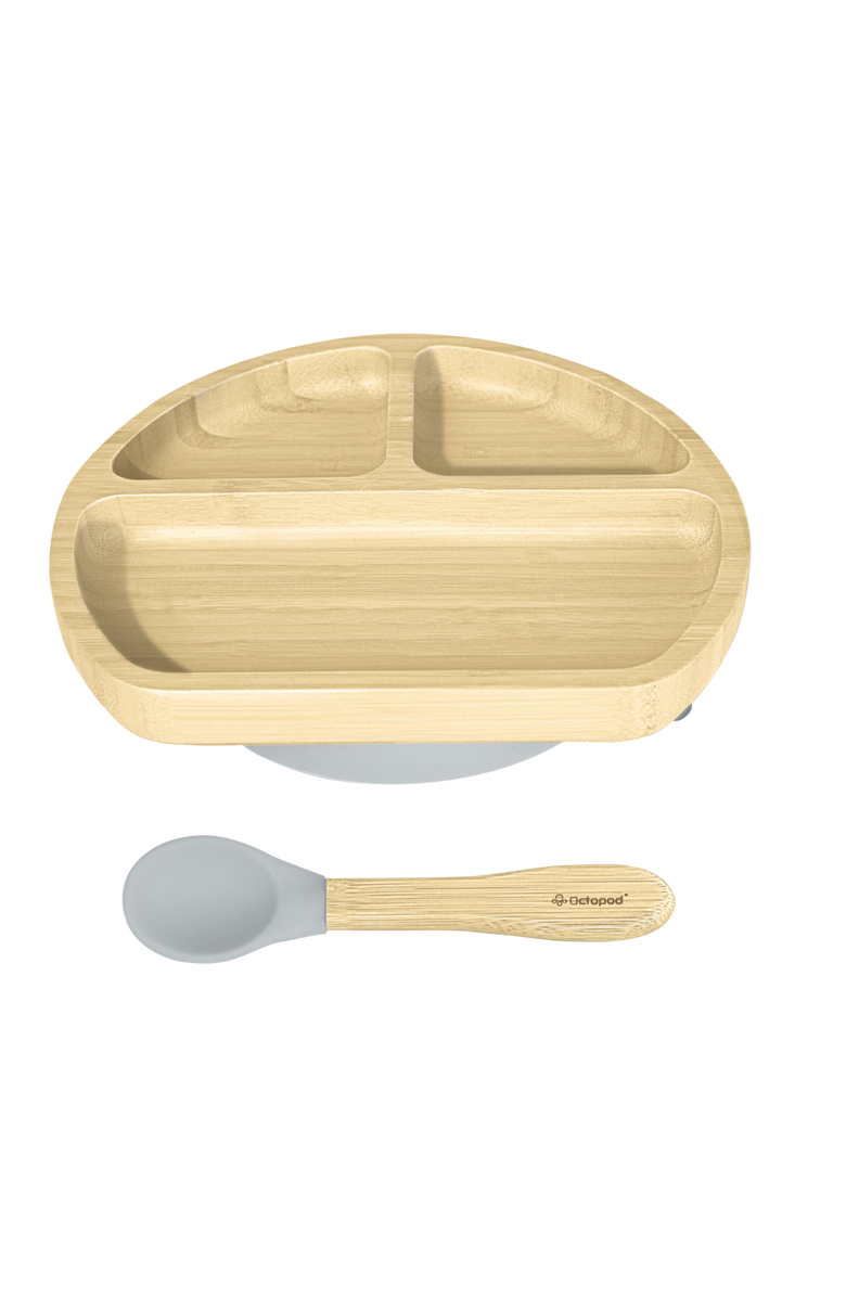 Abiie Octopod<sup>®</sup> Baby Suction Plate, Main, color, Grey