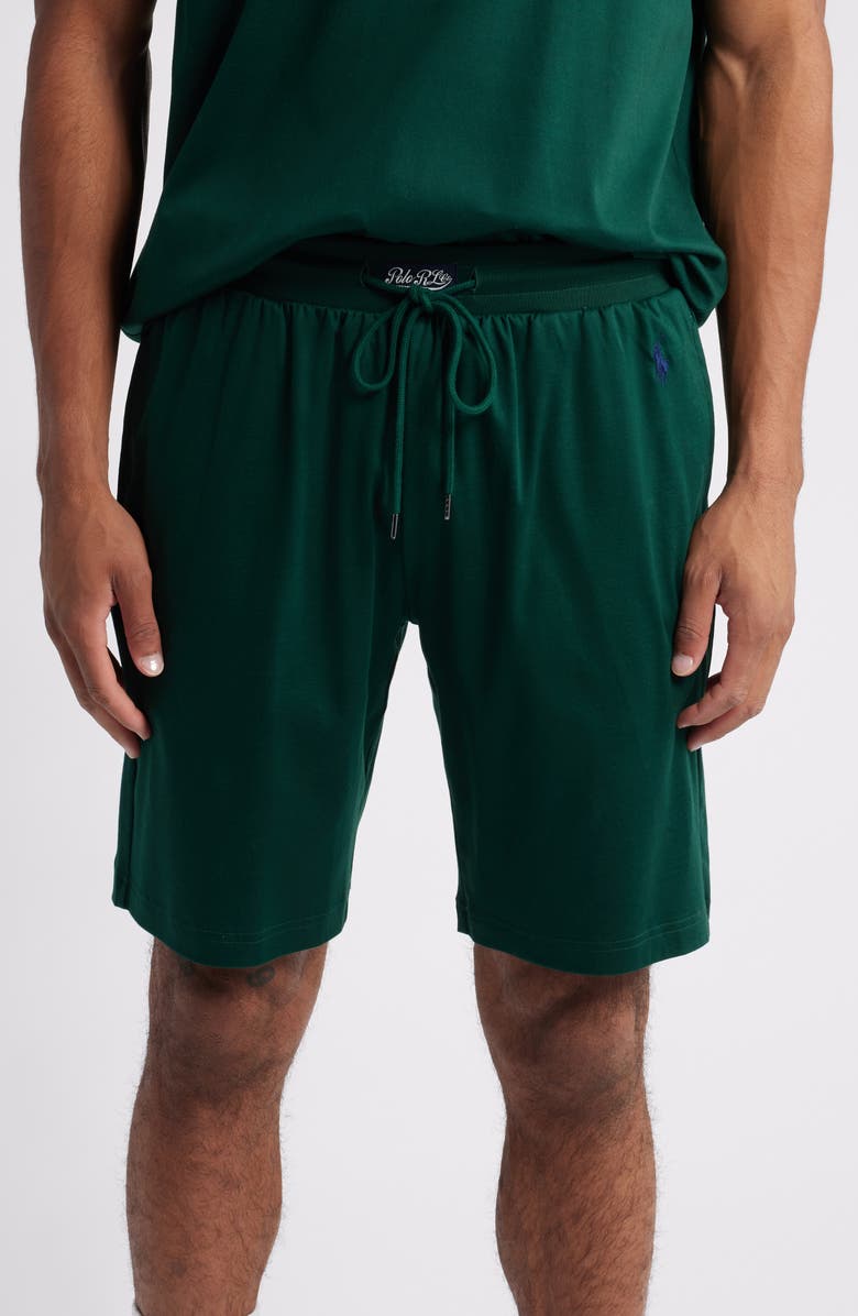 Polo Ralph Lauren Mercerized Cotton Pajama Shorts, Main, color, Moss
