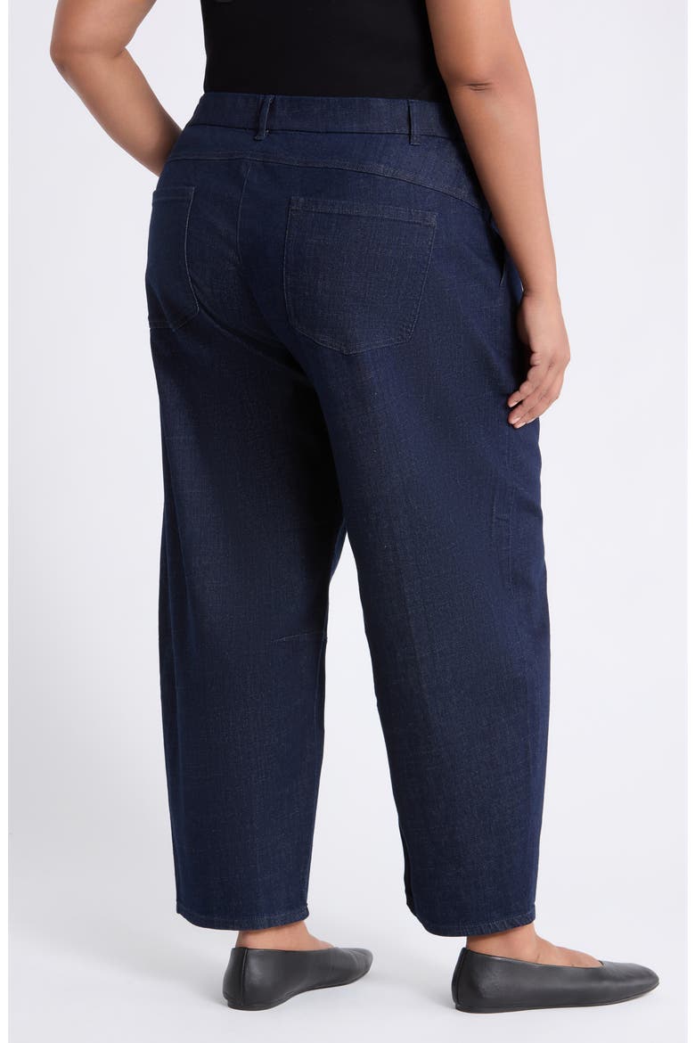 Arched Ankle Wide Leg Jeans, Alternate, color, DEEP INDIGO
