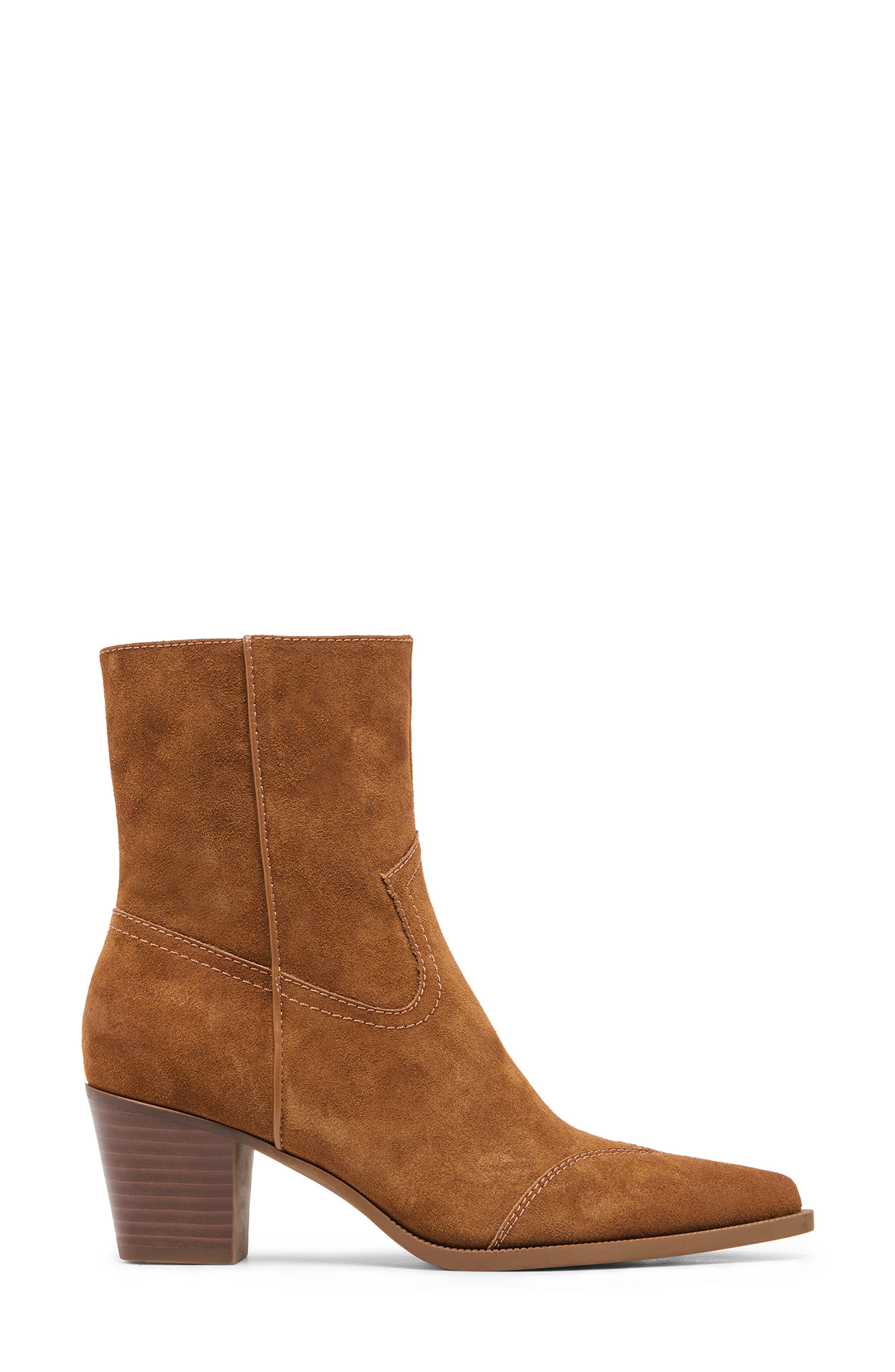 Salma Bootie, Alternate, color, BROWN SUEDE