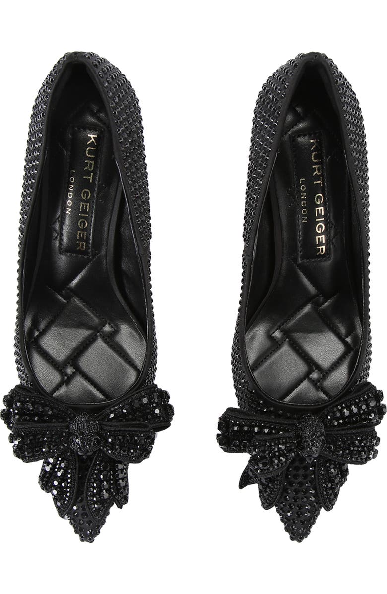 Kurt Geiger London Belgravia Crystal Pointed Toe Pump, Alternate, color, Black
