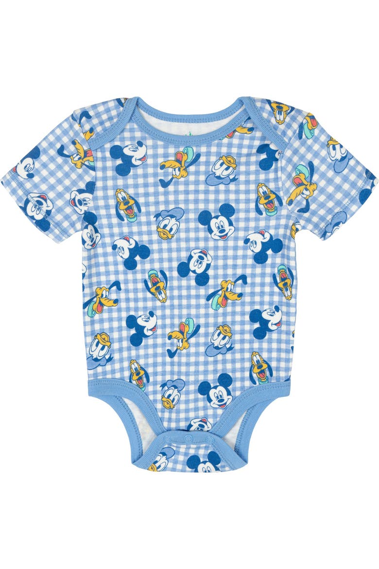 Mickey Mouse & Friends Boys' 5-Pack Short Sleeve Bodysuits, Alternate, color, Mickey Pastel Multi