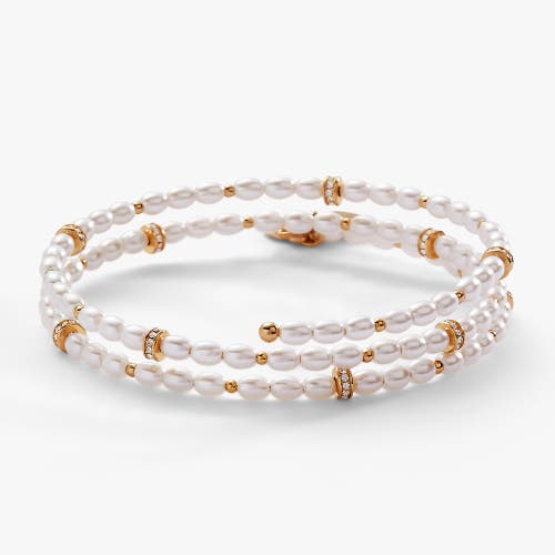 Alex And Ani Rice Pearl Wrap Bracelet In Pearl
