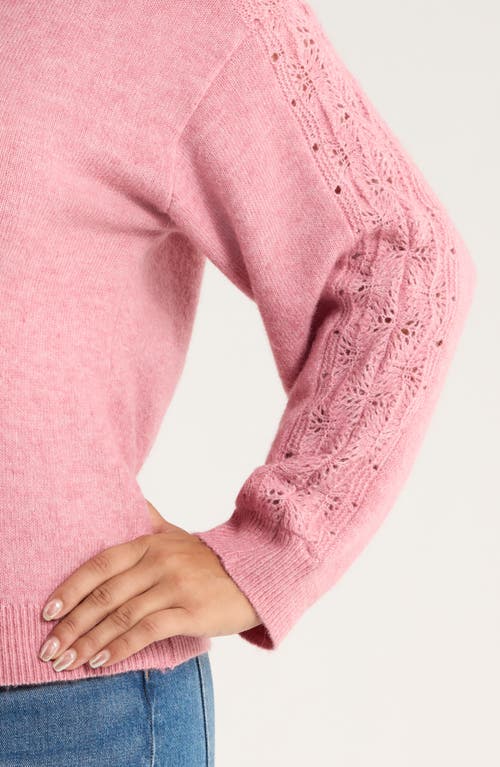 Wit & Wisdom Open Stitch Boat Neck Sweater In Animal Print