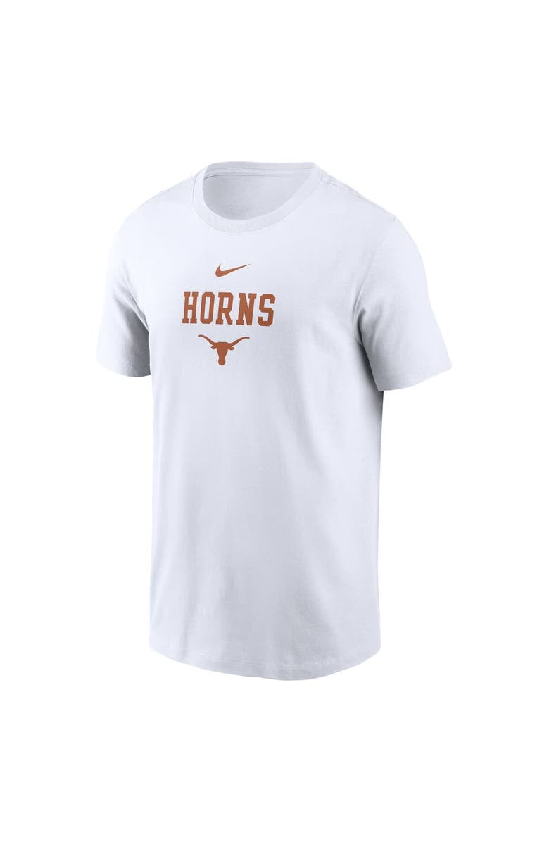 Nike Men's Nike White Texas Longhorns 2-Hit Stacked T-Shirt, Alternate, color, White