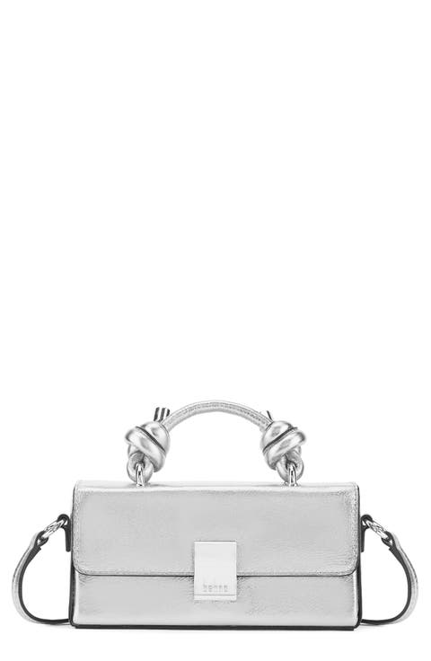 Micro Mary Soft Metallic Leather Crossbody Bag