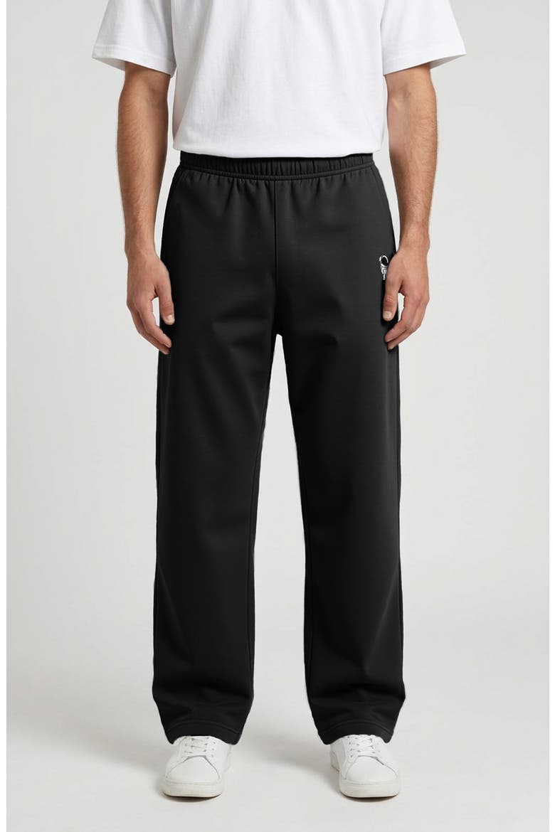 Astronaut Midweight Fleece Relaxed Track Pants, Alternate, color, Black