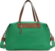 Miztique Nylon Weekender Faux Leather Trim Duffle Bag