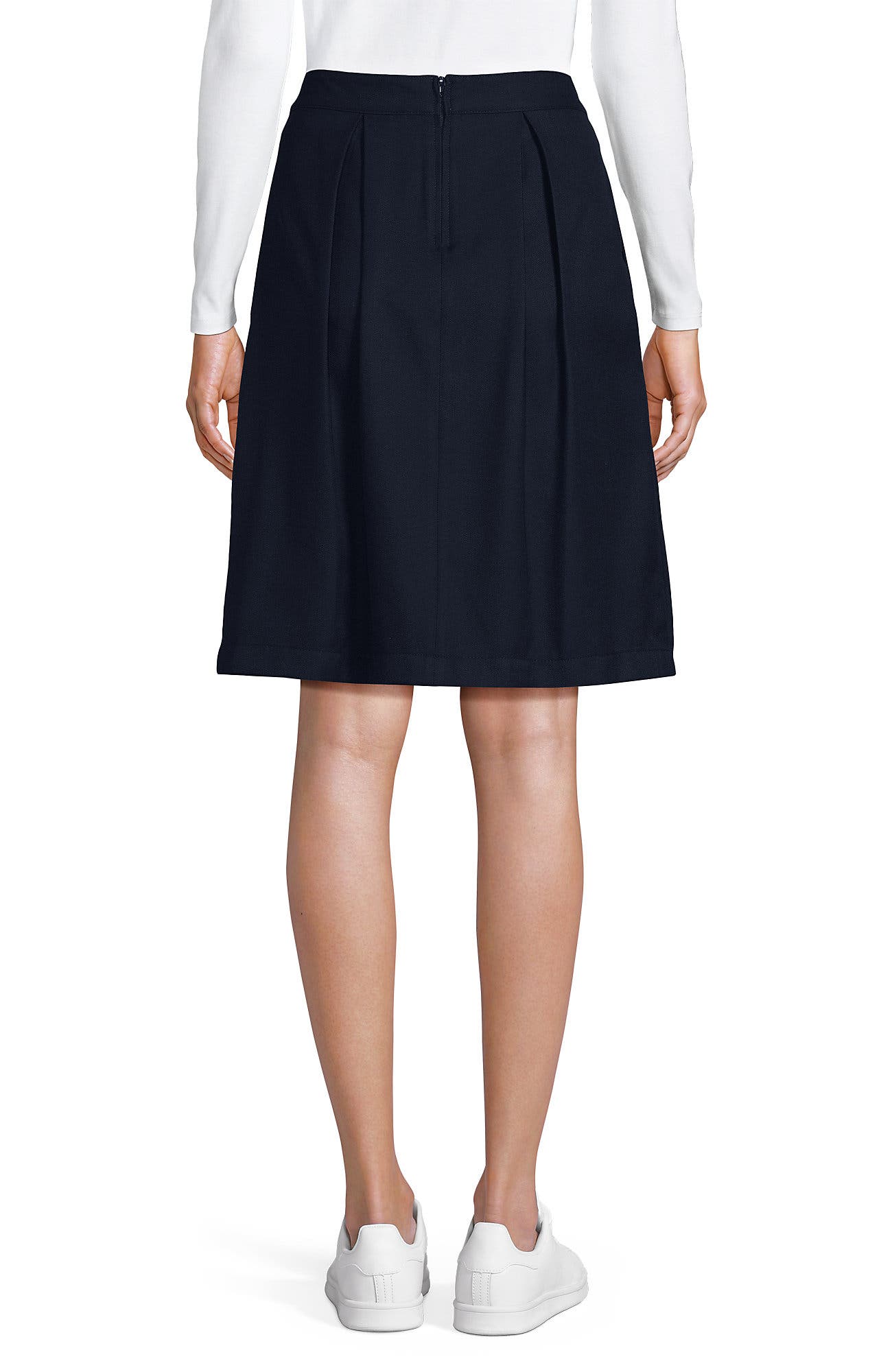 School Uniform  Solid Pleated Skort Top of Knee - image 4