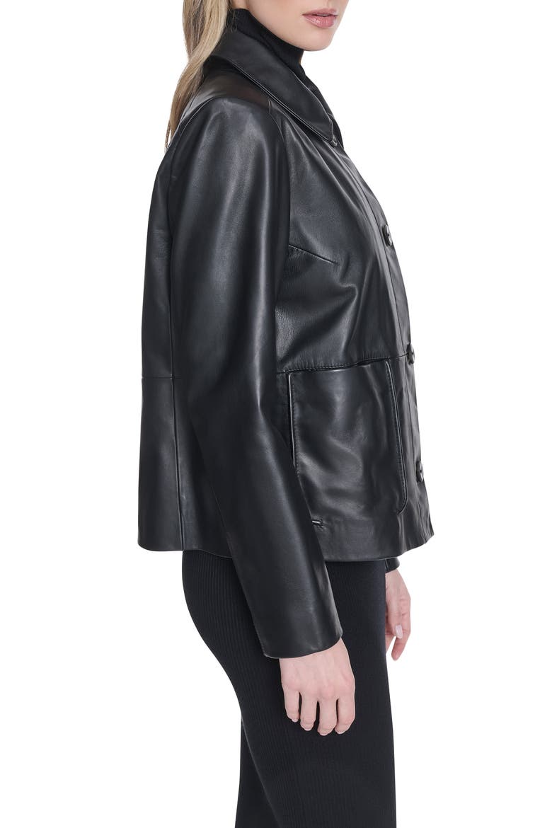 Leather Jacket, Alternate, color, BLACK