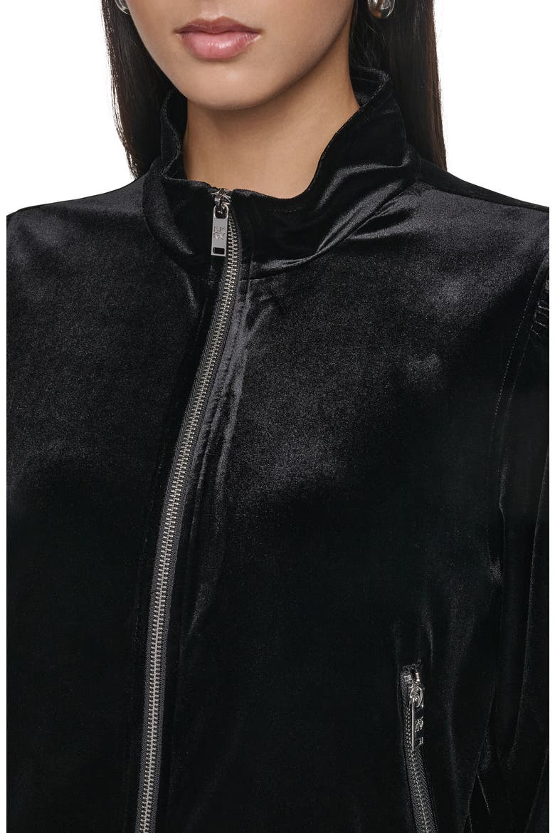 Stretch Velvet Jacket, Alternate, color, BLACK