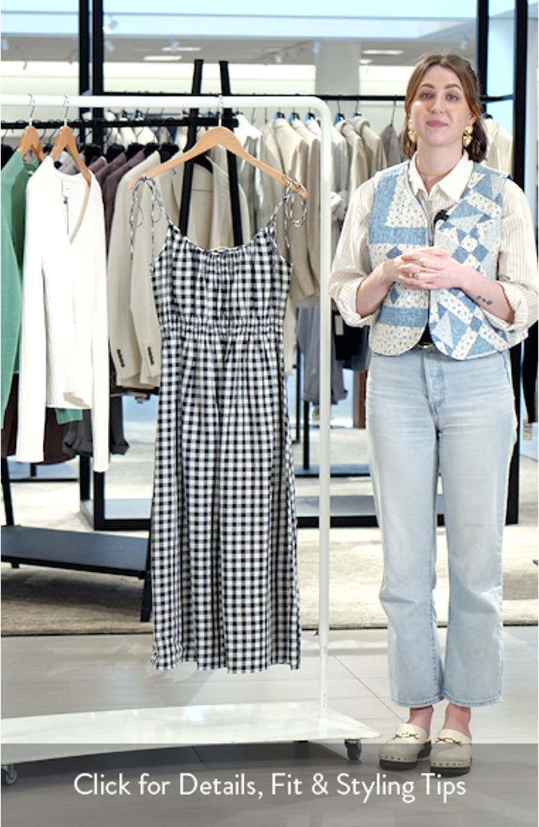 Leslie Gingham Pleated Maxi Dress, sales video thumbnail