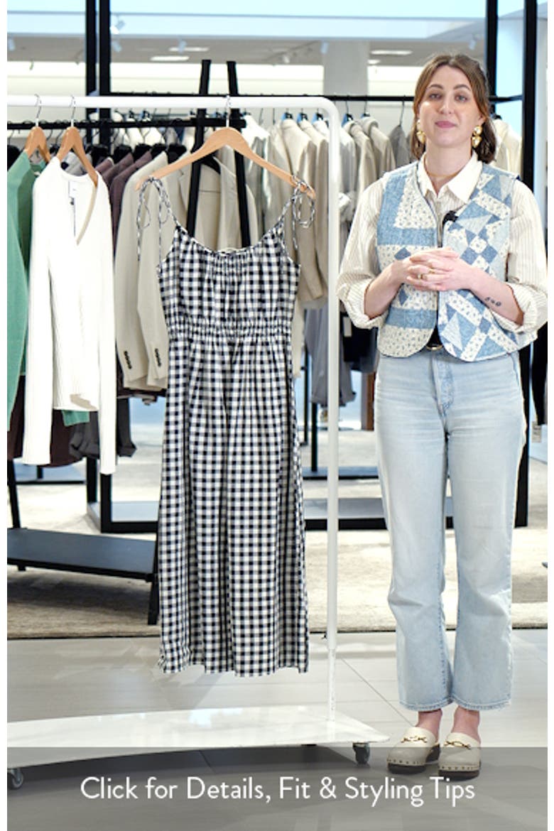 Leslie Gingham Pleated Maxi Dress video