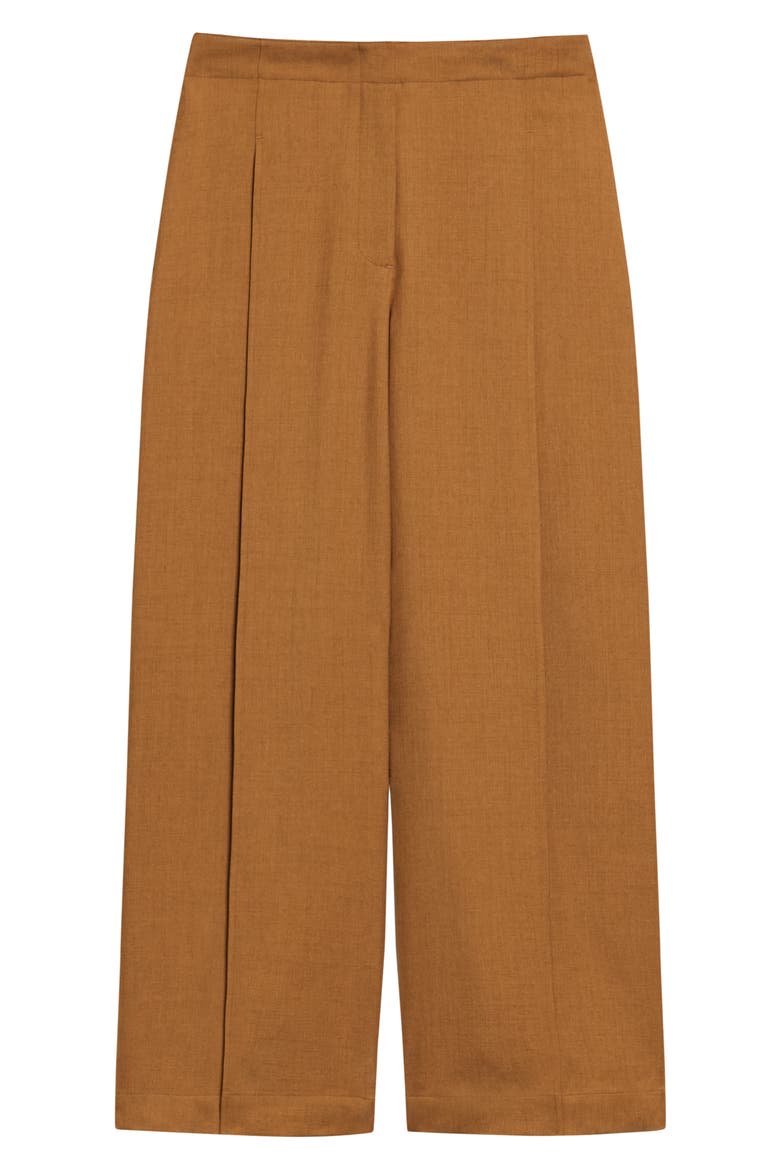 Pleated High Waist Wide Leg Pants, Alternate, color, COPPER