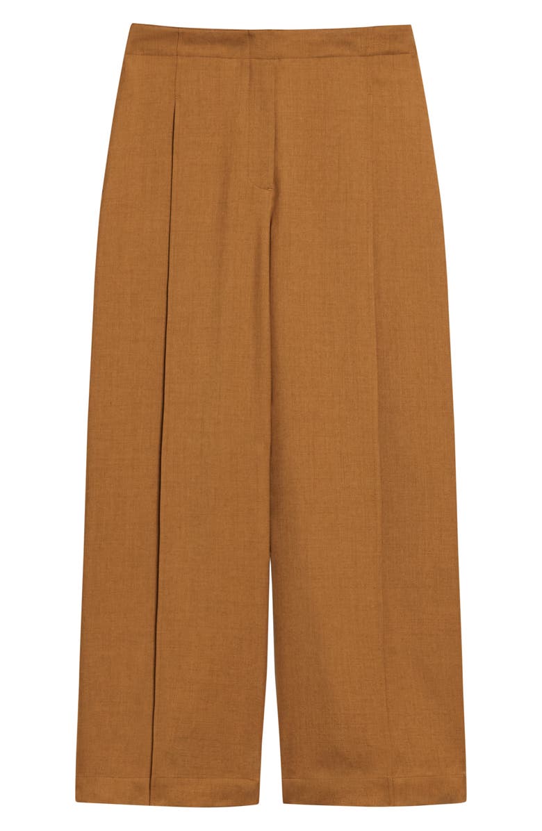 Theory City Pleated High Waist Wide Leg Pants, Alternate, color, Copper