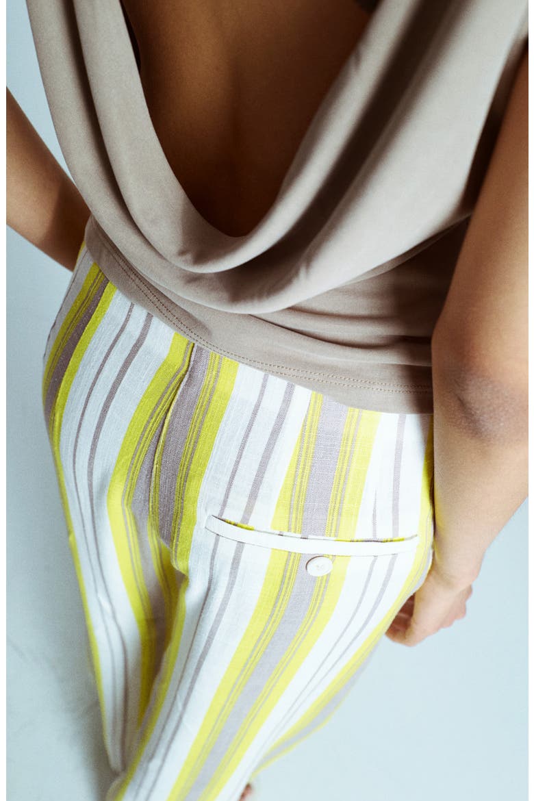 Stripe Wide Leg Slouch Pants, Alternate, color, WHITE MULTI