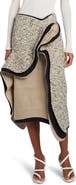 Bottega Veneta Terrazzo Asymmetric Ruffle Bouclé Midi Skirt