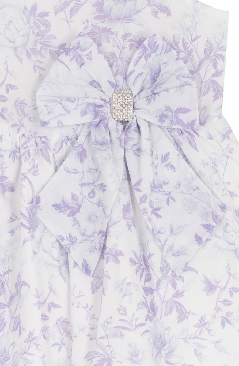 Rare Editions Kids' Toile Print Dress & Crossbody Bag Set, Alternate, color, Purple