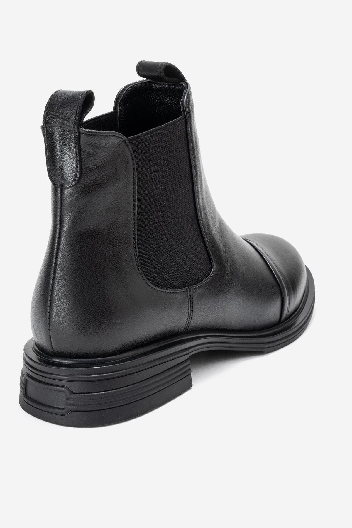 Forever & Always Shoes Sidney Leather Buckled Chelsea Boot, Alternate, color, Black Leather