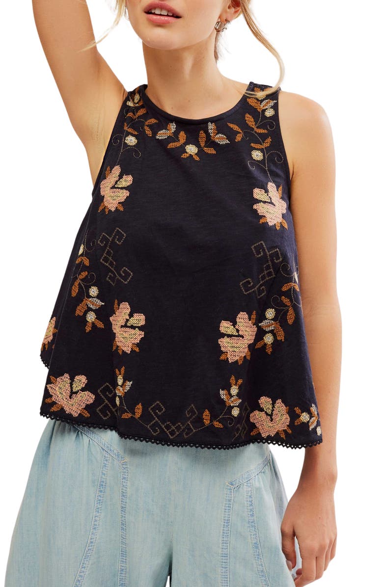 Free People Fun & Flirty Embroidered Top, Main, color, 