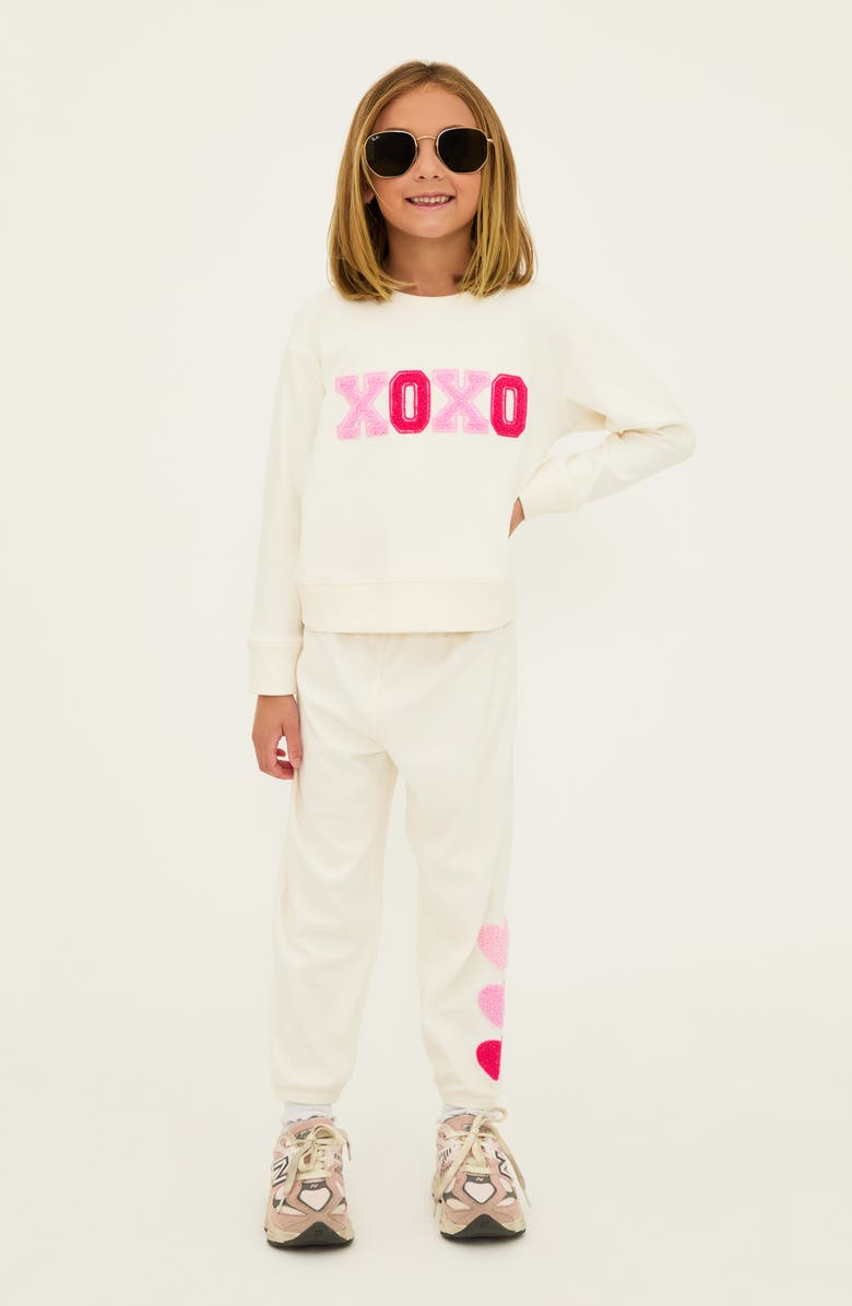 Beach Riot Kids' Little Cassia Appliqué Graphic Sweatshirt, Main, color, 