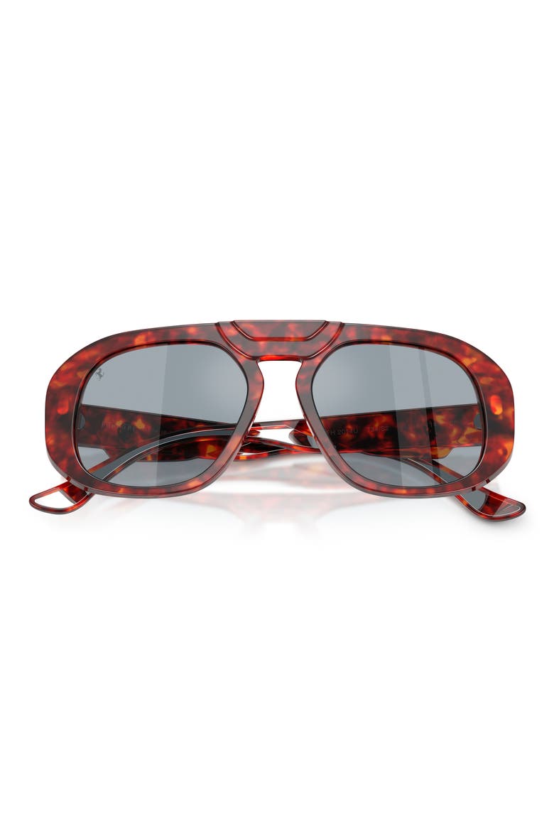 54mm Polarized Pillow Sunglasses, Alternate, color, BROWN TORTOISE / POLAR BLUE