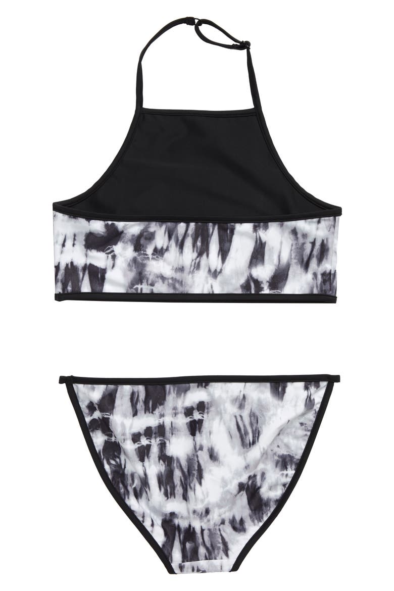 Reversible Two-Piece Swimsuit, Alternate, color, BLACK- WHITE TIE DYE
