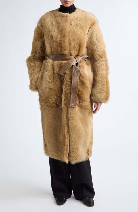 Demi Genuine Shearling Coat