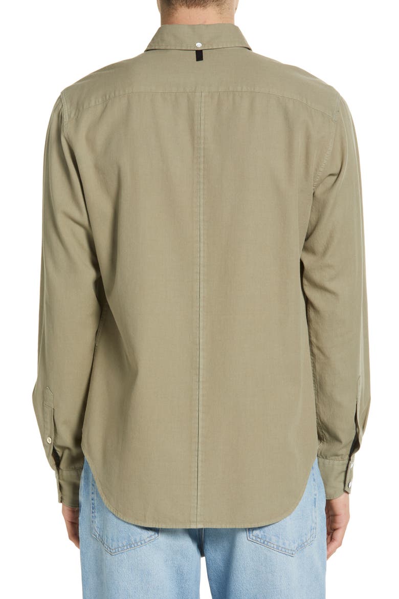 Fit 2 Dobby Tomlin Button-Down Shirt, Alternate, color, OLIVE GREE