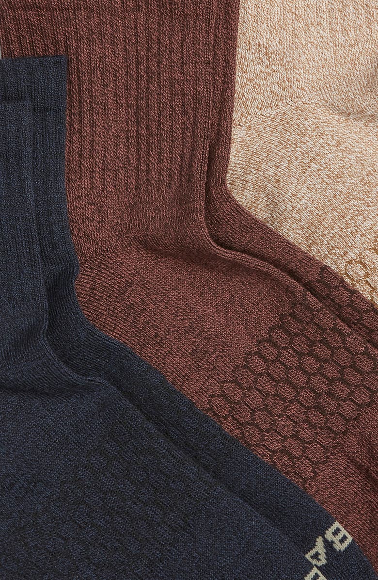 Bombas Assorted 3-Pack Marl Quarter Crew Socks, Alternate, color,