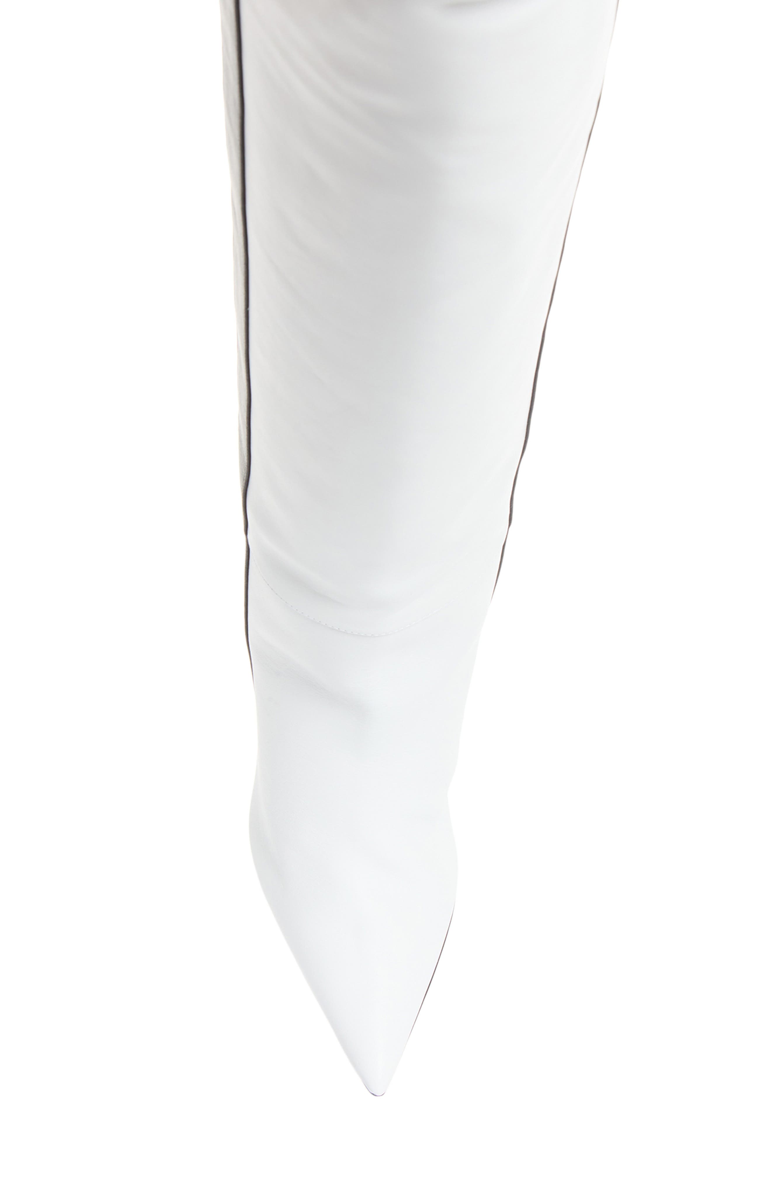 Bree Pointed Toe Thigh High Boot, Alternate, color, WHITE CALF