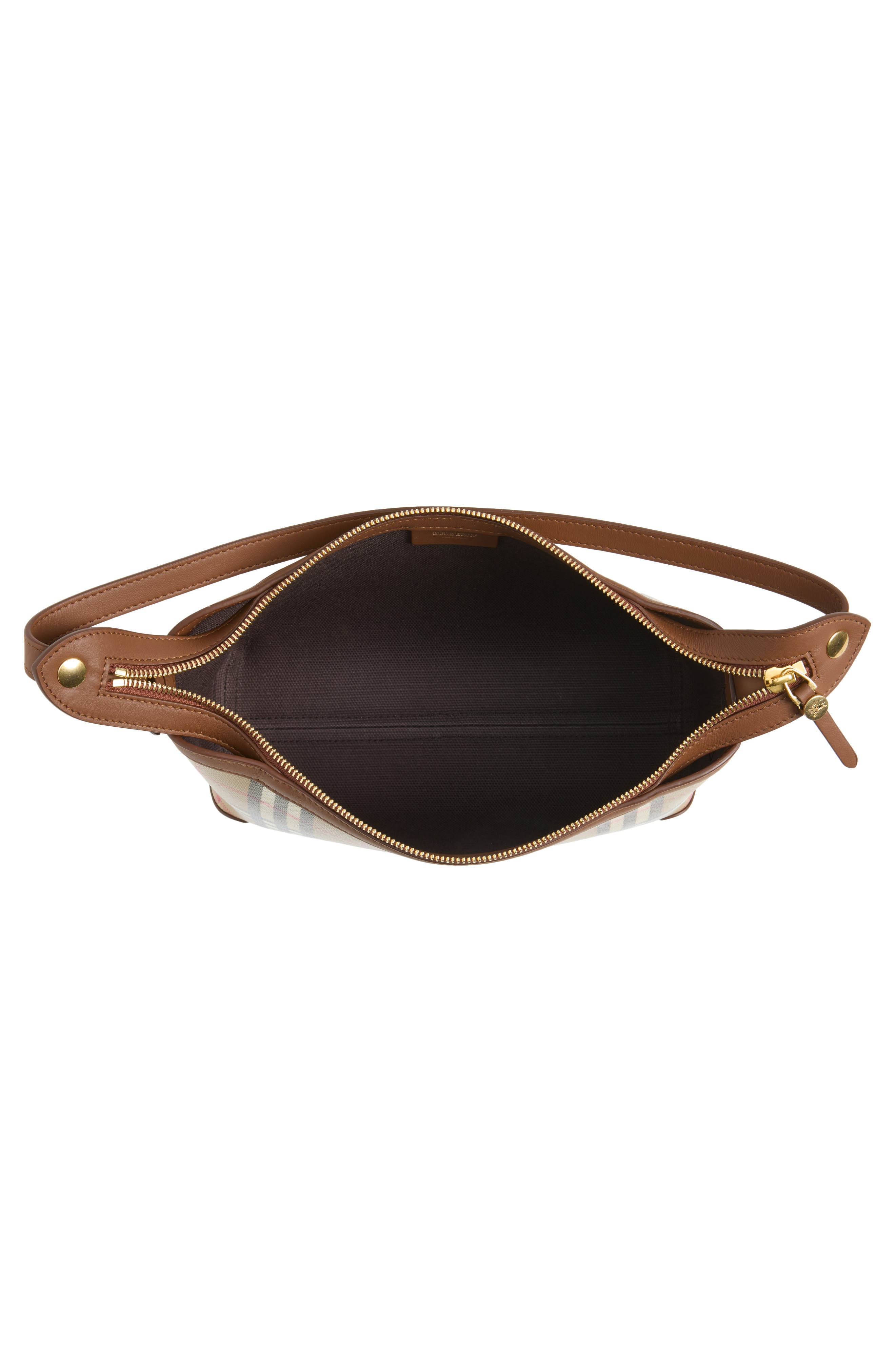 Mini Check Coated Canvas Shoulder Bag, Alternate, color, ARCHIVE BEIGE