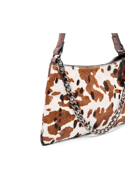 Dolce Vita Jagger Animal Print Genuine Calf Hair Shoulder Bag In Brown