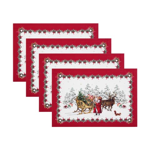 Toy's Fantasy Engineered Placemats Set Of 4 Multicolor - 13"w X 19"l