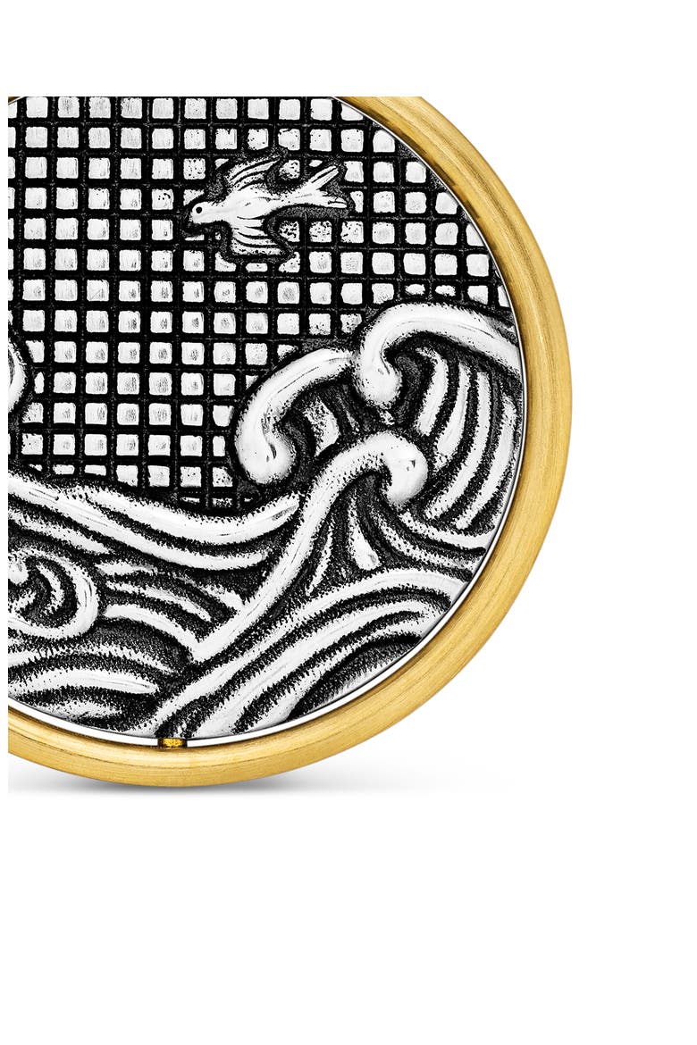 Water & Fire Duality Amulet in Sterling Silver with 18K Yellow Gold, Alternate, color, STERLING SILVER WITH 18K GOLD