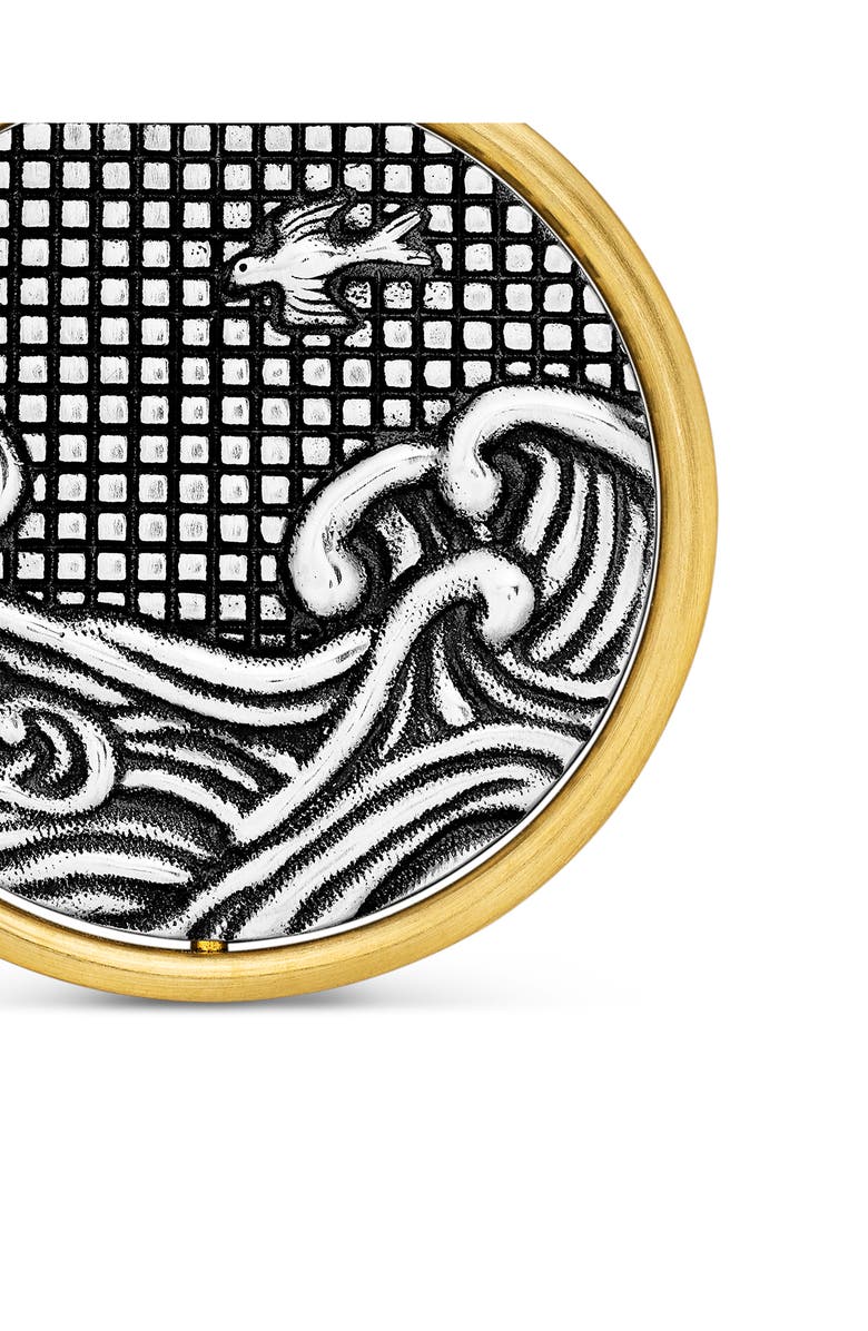 David Yurman Water & Fire Duality Amulet in Sterling Silver with 18K Yellow Gold, Alternate, color, Sterling Silver With 18K Gold