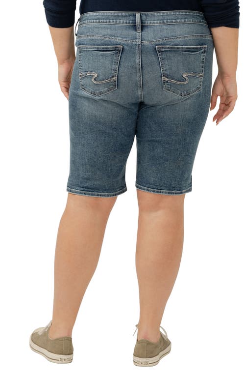 SILVER JEANS CO. SILVER JEANS CO. ELYSE CURVY MID RISE DENIM BERMUDA SHORTS