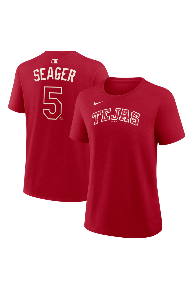 Women's Nike Corey Seager Red Texas Rangers 2026 City Connect Name & Number T-Shirt, Main, color, Red