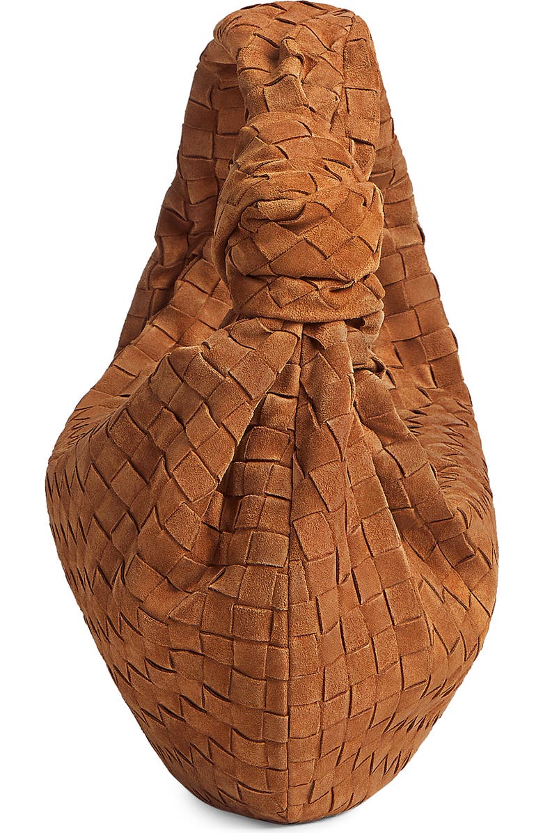 Bottega Veneta Teen Jodie Intrecciato Suede Hobo, Alternate, color, 2588 Amber-Gold