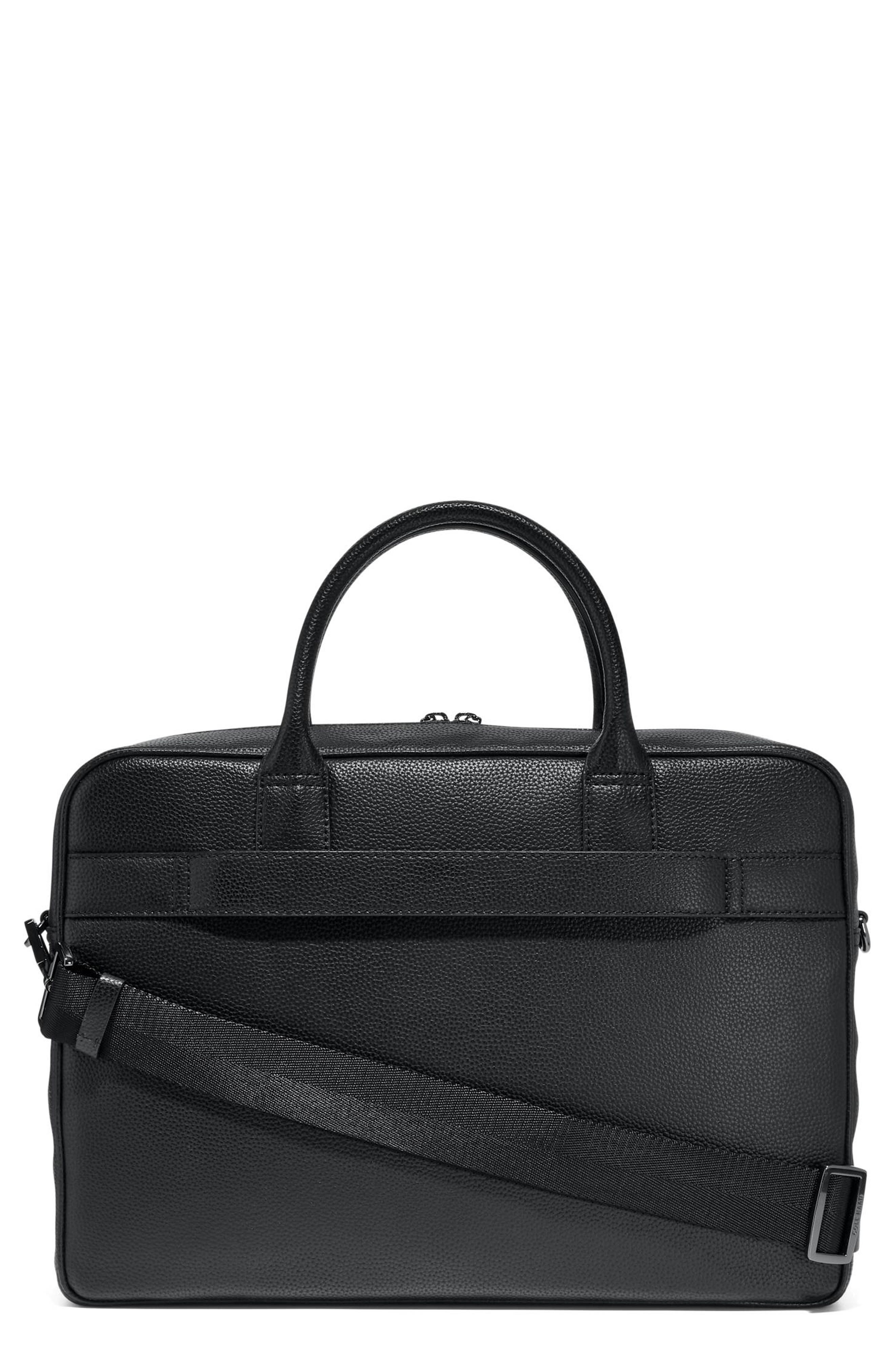 Cole Haan Belmont Leather Briefcase, Main, color, Black
